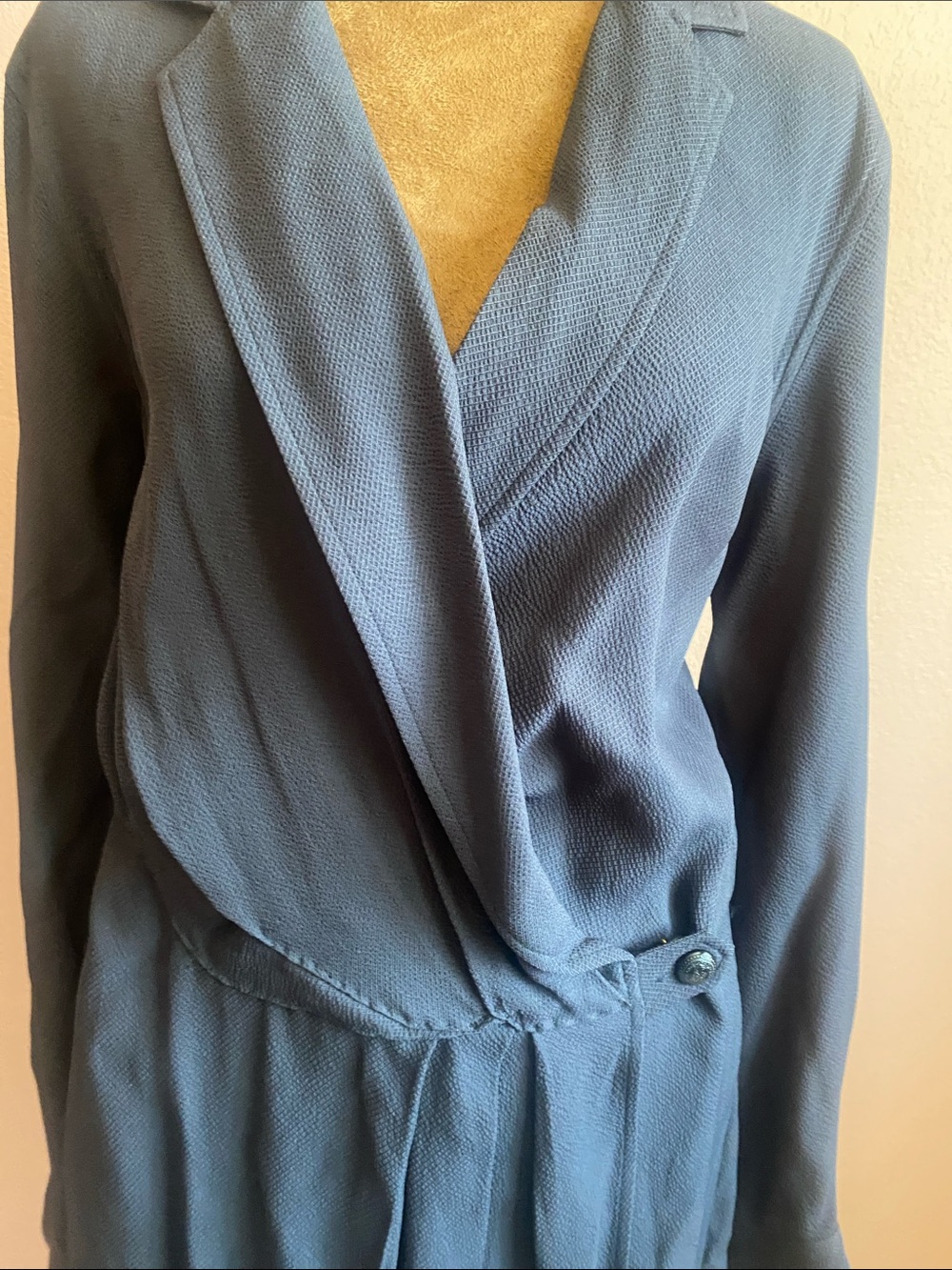 RAG BONE Women's Black 100% Viscose Long Sleeve Wrap Dress - Picture 3 of 15